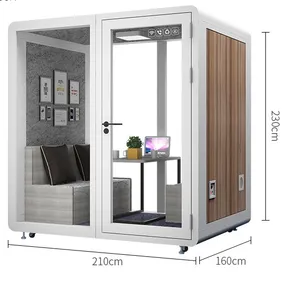 Cabine de telefone para escritório com isolamento acústico, cabine moderna de baixo ruído e grande porte UlT-AS211822 2024, ideal para uso em escritórios