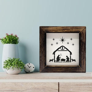 UIONEN Craft DIY 0395 Classic Wooden <b>Desktop</b> Decoration Ornaments Home Holiday Decorations Solid <b>Wood</b> One-Piece Custom - Product Image 6