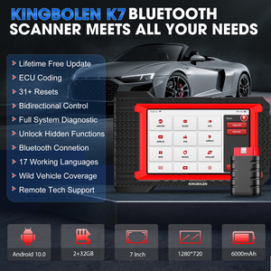미국 EU 창고 Kingbolen K7 BT 풀 시스템 자동차 OBD2 스캐너 진단 도구 (평생 무료 업데이트 포함) - Product Image 3