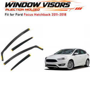 Factory Direct Injection Molded In-Channel Window Visors Rain Guards Wind Deflectors Fit for Ford Focus Hatchback 2011-2018 - Product Image 1