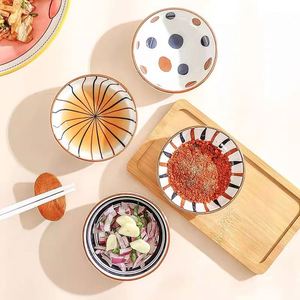 <b>Ceramic</b> Tableware Under Glaze Color Round Sauce Seasoning Dish Creative Porcelain Condiment Dish Dessert Fruit Dish - Product Image 4