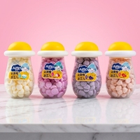Boîte de friandises pour bébés la plus vendue - Haricots moelleux aromatisés aux fruits pour bébés. Contient de la poudre de protéines et des probiotiques. Texture semi-douce.