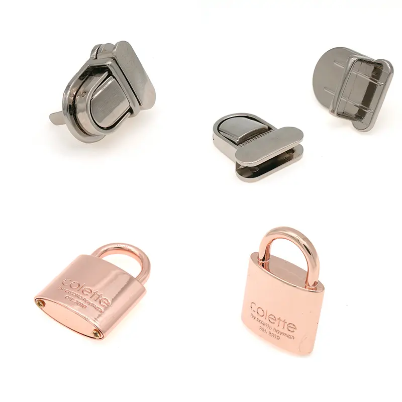 Benutzer definierte Verschlüsse Tasche Twist Locks Mode Gold Dame Ledertasche Metall Einst eck schloss Zubehör Handtasche Magnets chloss für Tasche