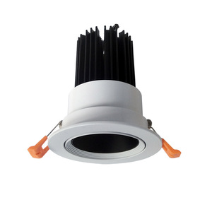 ไฟ LED เชิงพาณิชย์ โคมไฟเพดานแบบฝัง อะลูมิเนียมสีดำ 4100K แสงขาวธรรมชาติ AC 220V อายุการใช้งาน 50000 ชั่วโมง CRI 90 IP20 ปรับความสว่างได้ - Product Image 1