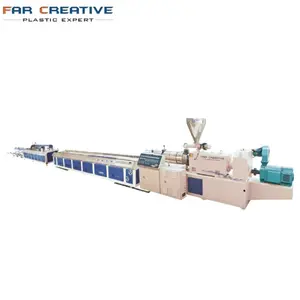 Factory Low Price PVC WPC wood plastic extruder park wooden plank road floor profile making machine extruder