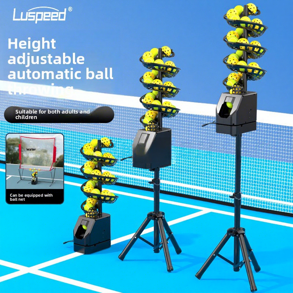 Tennis Ball Machine Portable Self-Service Catching Net Trainer 33 Balls Capacity Pickleball Equipments Pickleball Machine