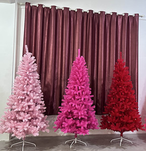 Prix usine Coloré PVC Arbre <span class=keywords><strong>De</strong></span> Noël <span class=keywords><strong>Rouge</strong></span> <span class=keywords><strong>Rose</strong></span> <span class=keywords><strong>Rose</strong></span> 120cm 180cm 210cm 240cm Arbre <span class=keywords><strong>De</strong></span> Noël - Product Image 1