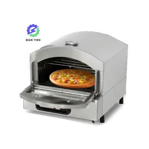 Thương mại lớp duy nhất được xây dựng trong thép không gỉ nướng bánh pizza parlor gas điện lò nướng bánh pizza