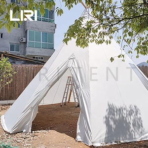 <span class=keywords><strong>Petite</strong></span> <span class=keywords><strong>tente</strong></span> <span class=keywords><strong>tipi</strong></span> de camping en plein air blanche pour adultes - Product Image 6