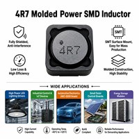 Inducteur de puissance carré 4R7 4.7uH à courant élevé et faible DCR, à noyau en ferrite, compact, pour filtrage de convertisseur DC