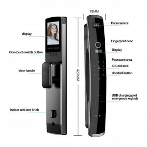 Cerradura Inteligente para Puerta con Cámara y Tecnología de Huella Dactilar, Material de Aleación de Aluminio, Almacenamiento en la Nube, Control por Aplicación para Uso Doméstico - Product Image 6