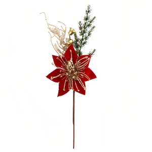 Yüksek kaliteli çiçekler tatil dekorasyon için çiçekler noel <span class=keywords><strong>a</strong></span>ğacı kırmızı manolya Glitter noel <span class=keywords><strong>a</strong></span>ğacı süslemeleri satılık - Product Image 3