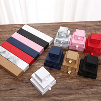 Boîte de rangement à bijoux rectangulaire personnalisée Xinxing avec motif carré pour bagues, boucles d'oreilles, colliers, bracelets et bijoux