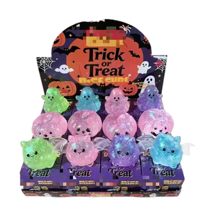Ensemble sur le thème d'Halloween : Jouet anti-stress souple chauve-souris, fantôme, citrouille, à récupération lente - Product Image 4