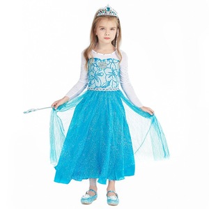 7 pièces filles fantaisie Elsa princesse Costume habiller Cosplay fête d'anniversaire robes <span class=keywords><strong>TV</strong></span> & film Costumes enfants filles <span class=keywords><strong>reine</strong></span> <span class=keywords><strong>des</strong></span> <span class=keywords><strong>neiges</strong></span> ensemble - Product Image 2