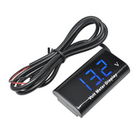 Voltmeter Tampilan Digital Tiga Angka LED 0.56 Inci DC 3-18V Dua Kabel IPX6 Tahan Air untuk Mobil, Sepeda, Motor
