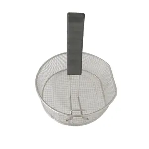 Custom Food Grade Stainless Steel Deep Fryer Kitchen Filter Wire Mesh Basket