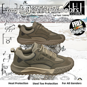 Chaussures de sécurité pour la randonnée en toutes saisons, soudeur, anti-brûlure, embout en acier, bottes de travail de sécurité unisexes - Product Image 2