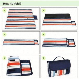 Oversize Sand Free Waterproof Sunproof Portable Camping <b>Beach</b> Picnic Mat <b>Blanket</b> With Pocket - Product Image 4