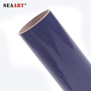Seaart S924 azul oscuro fábrica venta a granel de la PU vinilo de transferencia de calor rollo para ropa deportiva