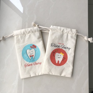 Personalized Logo Printed Boy Girl Tooth Fairy Bag, Personalized Gift, Personalized <b>Keepsake</b> - Product Image 1