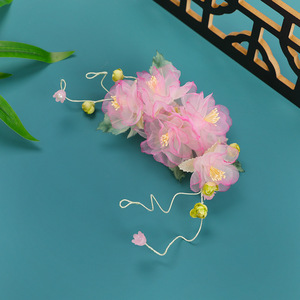 2025 Spring Collection Original Design Gradient <b>Pink</b> Exquisite Handmade Thread-<b>Wrapped</b> Hanfu Headwear Hair Clip Makeup and Hair - Product Image 1