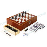 Ensemble de jeu de société en bois de haute qualité personnalisé, jeu de dominos avec jeu de poker, ensemble de jeu de société original, cadeaux promotionnels pour les entreprises