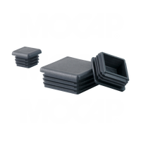 Bouchons carrés en polyéthylène moulé par injection de 22 mm pour embouts de tubes industriels