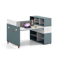 Bureau d'ordinateur ergonomique commercial avec panneau de bureau en bois, personnalisation de la base, vente en gros en vrac, direct usine
