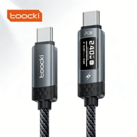 Cable de Sincronización y Carga Eficiente Toocki, Salida Ultra Rápida de 240W Máx., Voltaje y Corriente Inteligentes, para Viajes y Uso en Exteriores