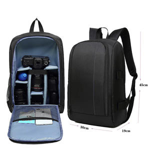 Оптовая цена, сумка для камеры и объектива, большой вместимости, уличная фотография, водонепроницаемая двойная сумка для видеокамеры, рюкзак - Product Image 6