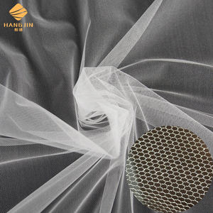 Tela de tul brillante de 118 "de ancho y 300cm, velo de poliéster 100%, Red de tul, tela de malla brillante, tela de tul transparente brillante - Product Image 2