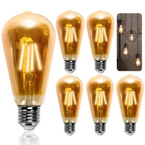 Wholesale 2w 4w 6w 8w ST58 A60 A19, T45 G80 G95 G125 B53 C35 T30 Dimmable Bulb Led Vintage Edison Filament Light Bulb