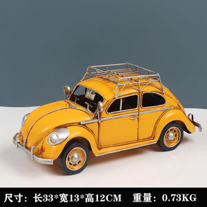 Modèle de voiture <span class=keywords><strong>Burago</strong></span> 1955 Beetle <span class=keywords><strong>1</strong></span>:<span class=keywords><strong>18</strong></span> Simulation de modèle de voiture classique en fer à l'échelle d'usine d'origine - Product Image 2