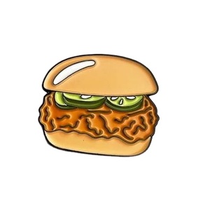 Offre Spéciale Usine Conception Libre Personnalisé <span class=keywords><strong>Hamburger</strong></span> Émail Doux Épingles En Métal Sacs À Dos Mignon Épinglettes En Vrac Ensemble Cool Chapeaux Vestes Épingles - Product Image 2