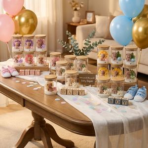 Arovi - <span class=keywords><strong>Bougie</strong></span> parfumée en cire de soja en forme d'ours en peluche pour baptême, baby shower, révélation du sexe, cadeau haut de gamme, sans danger pour les animaux et les enfants, faible MOQ - Product Image 2