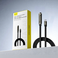 Câble de charge invisible 2 en 1, cordon de charge multi-appareils avec support réglable multi-angles de type C, câble de charge rapide 240W 5 pieds
