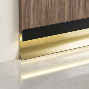 Plinthe en aluminium éclairée par LED de haute qualité, complète avec joints d'angle, pour hôtels <span class=keywords><strong>et</strong></span> salons (projets d'aménagement) - Product Image 1
