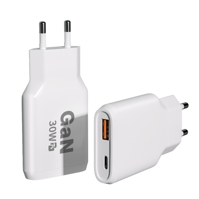 Ultra Thin Slim 30W 1C1A Port GaN USB-C PD Wall Charger