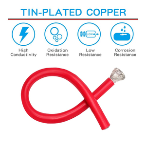 Cable de Cobre Estañado Sólido Resistente a Altas Temperaturas, <span class=keywords><strong>Calibre</strong></span> 4 6 7 8 10 12 14 16 18 20 22 <span class=keywords><strong>24</strong></span> AWG, Cable de Silicona con Aislamiento de Goma - Product Image 4