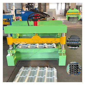 Небольшая черепица для изготовления 800 глазурованная металлическая черепица пресс-машина - Product Image 1