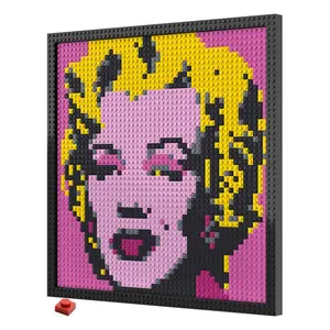 Pixel Art building blocks Portrait Picture 48X48 Dots Bricks 1x1 Wall Portraits DIY Mosaic Puzzle Compatible With LOGO Toys Gift