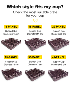 Giá để ly rượu bằng nhựa lưới xếp chồng được 9/16/20/25/36/49 ngăn, khung đựng ly bằng nhựa <span class=keywords><strong>PP</strong></span> lắp ráp, giỏ đựng ly cho nhà hàng, quán bar, khách sạn, v.v. - Product Image 2