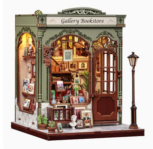 <span class=keywords><strong>CuteBee</strong></span> John's Hair Salon, puzzle 3D fait main, création DIY, scène miniature en bois - Product Image 4