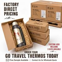 Thermos isotherme en acier inoxydable 304 avec couvercle GO TRAVEL, grande poignée, anti-fuite, sans BPA, pour boissons chaudes et froides, plusieurs tailles, pour l'extérieur