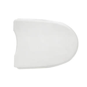 Asiento de Inodoro Alargado de 50.5 cm de Largo y 37.5 cm de Ancho, Plástico Blanco, Estilo Minimalista para Baño - Product Image 1