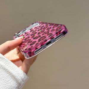 Funda para iPhone 16 Pro Max/17, 14/15 con Estampado de Leopardo Fucsia Estilo Europeo y Americano, Sensación Premium - Product Image 5
