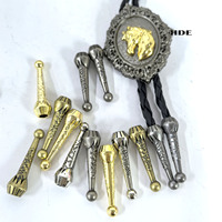 Accesorios de metal dorado estilo vaquero para lazos de cuello, puntas de cordón, botas y collares para mujer