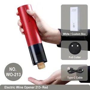 Electric Corkscrew USB Rechargeable Cork Remover Wine Bottle Opener Electric Automatic Wine Opener Corkscrew