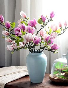 Magnolia Artificial Realista al por Mayor, MOQ Bajo, Magnolia Artificial de Alta Gama, Flor Artificial de Magnolia, Arreglo Floral Artificial - Product Image 5